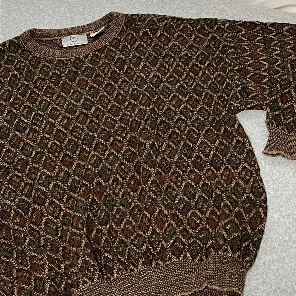 Vintage Farah Mens Crewneck Sweater XL Y2K Grunge Grandpa